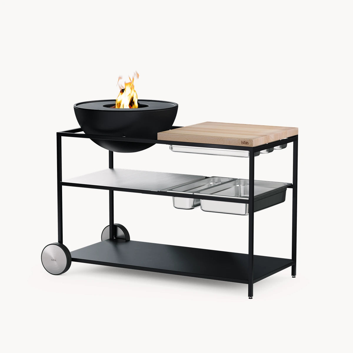 Höfats Fire Kitchen met Bowl 57 Plancha BBQ Set