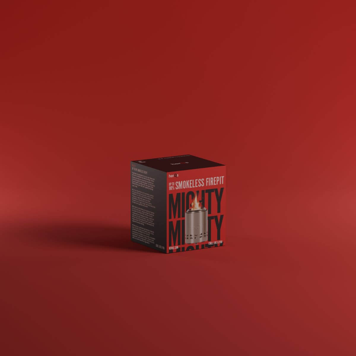 herQs Smokeless FirePit Mighty + Premium Houtpellets Voordeelbundel