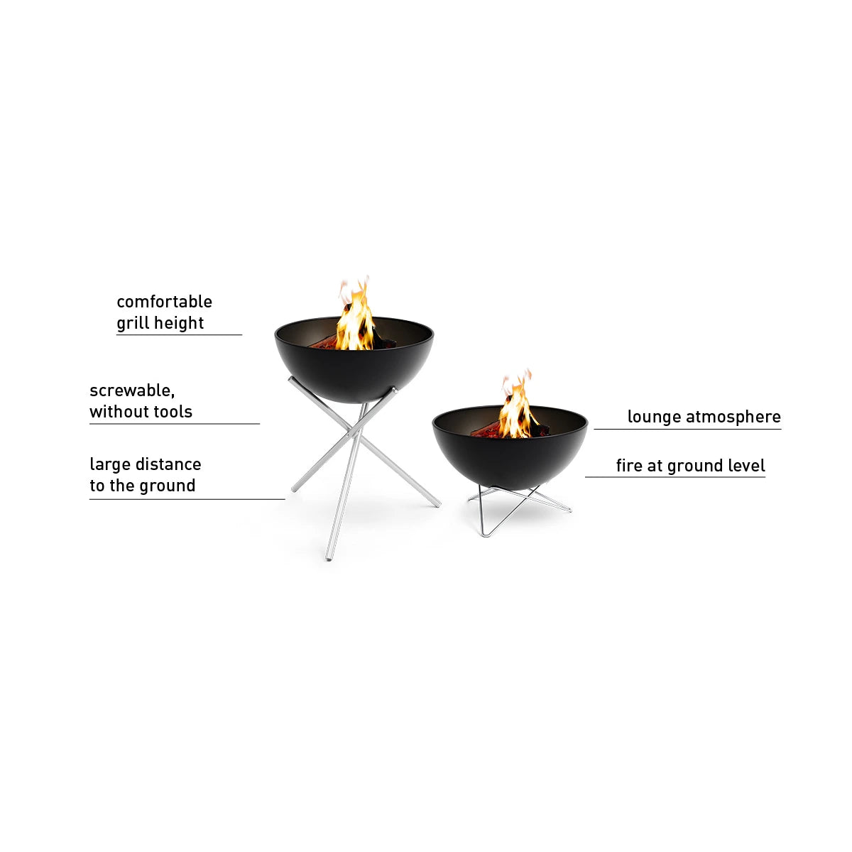 Höfats Bowl 70 Vuurkorf Flex Set