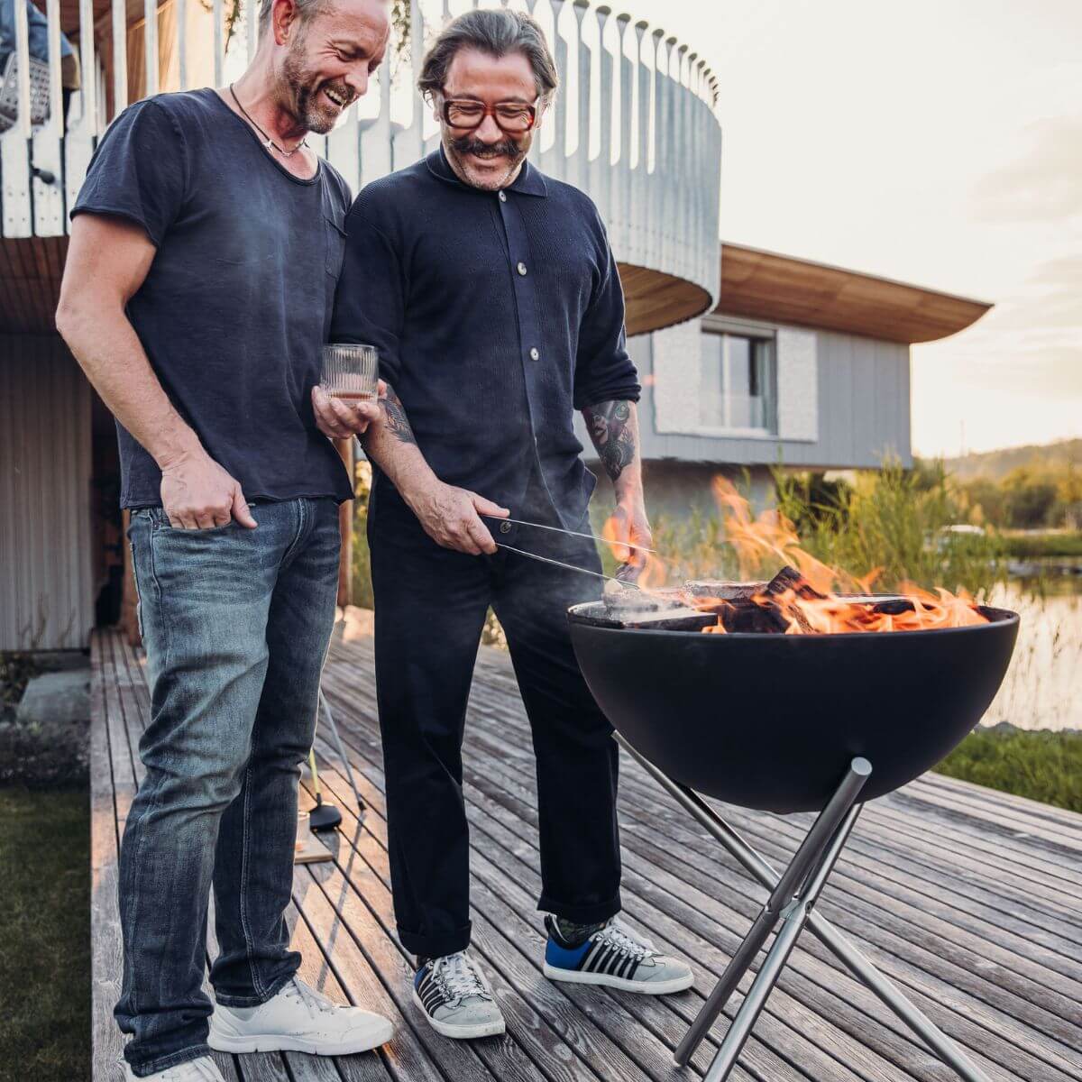 Höfats Bowl 57 Vuurkorf Plancha BBQ Set hoog