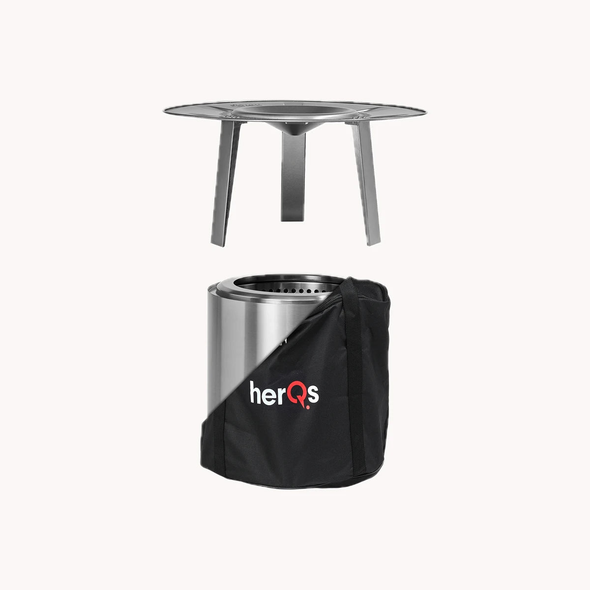 herQs Smokeless FirePit Cozy + Cozy Heater