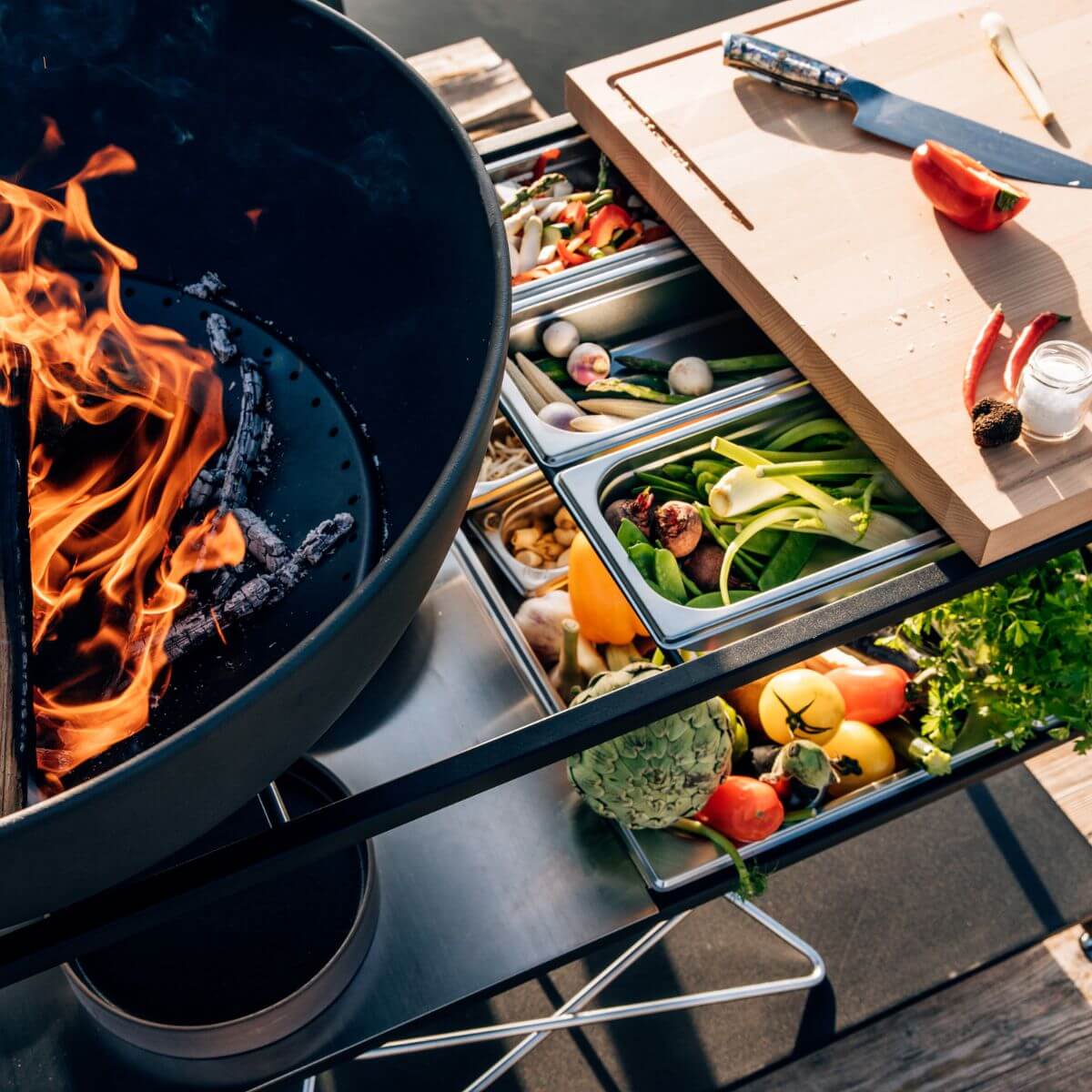 Höfats Fire Kitchen RVS Bakken-set