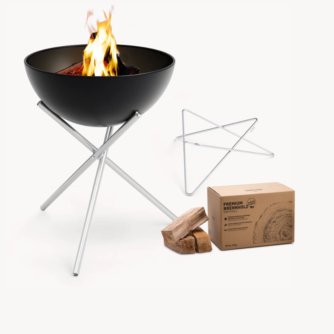 Höfats Bowl 70 Vuurkorf Flex Set + Premium Houtpellets Voordeelbundel