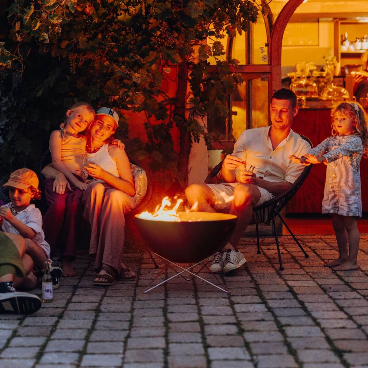 Höfats Bowl 57 Vuurkorf Plancha BBQ Set laag