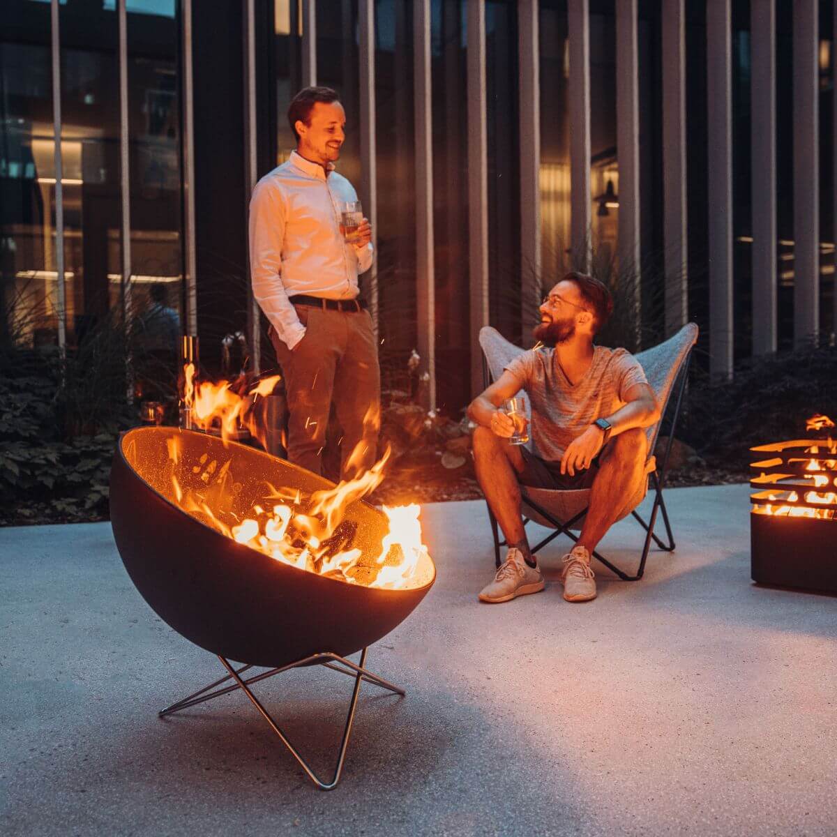 Höfats Bowl 70 Vuurkorf Plancha BBQ Set laag