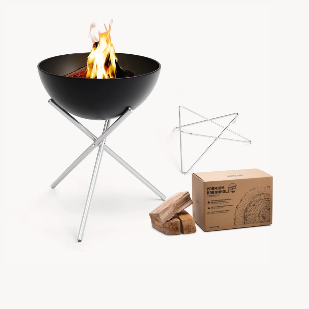 Höfats Bowl 57 Vuurkorf Flex Set + Premium Hout Voordeelbundel