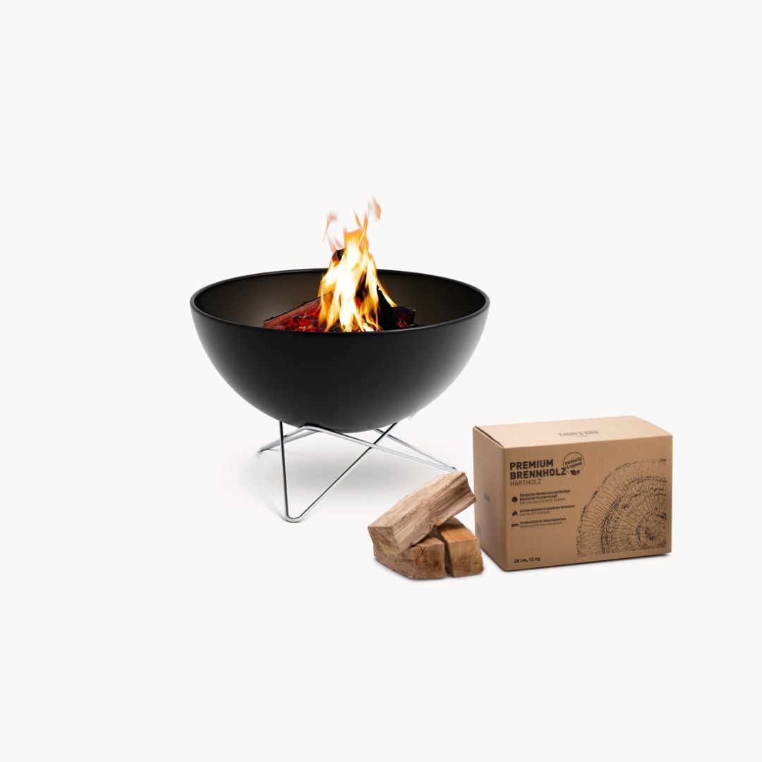 Höfats Bowl 57 Vuurkorf met Stervoet + Premium Hout Voordeelbundel